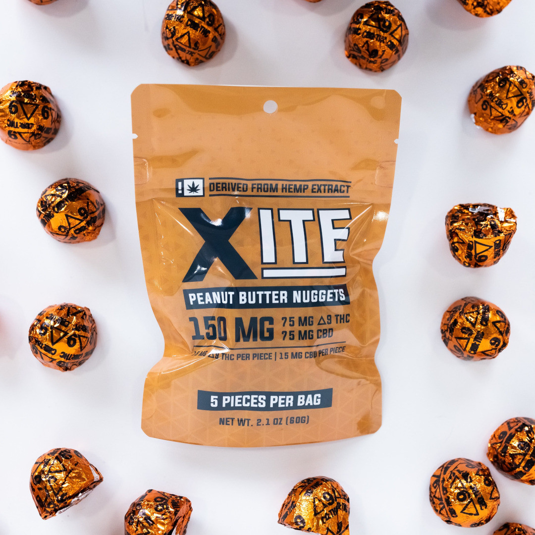 Xite Delta 9 THC + CBD Peanut Butter Nuggets - Calm Leaf