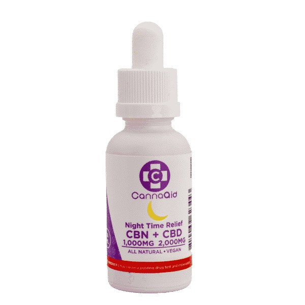 CannaAid CBN + CBD Night Time Relief Tincture - Calm Leaf