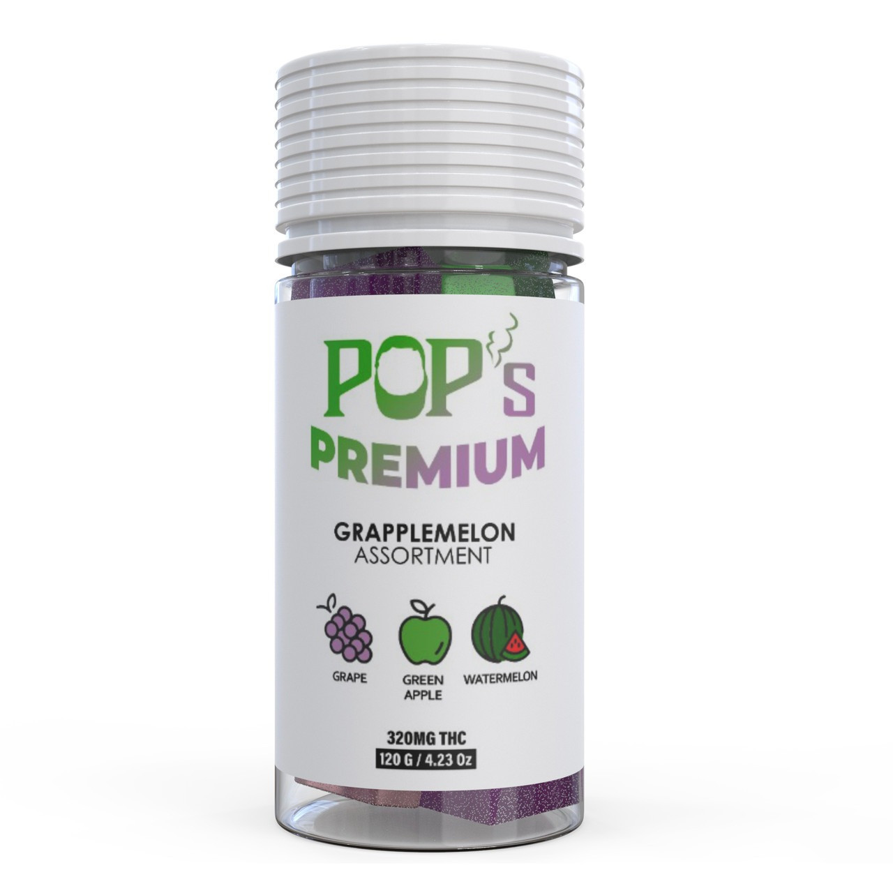 Pops Premium Delta 9 THC Assortment Vegan Gummies - Calm Leaf