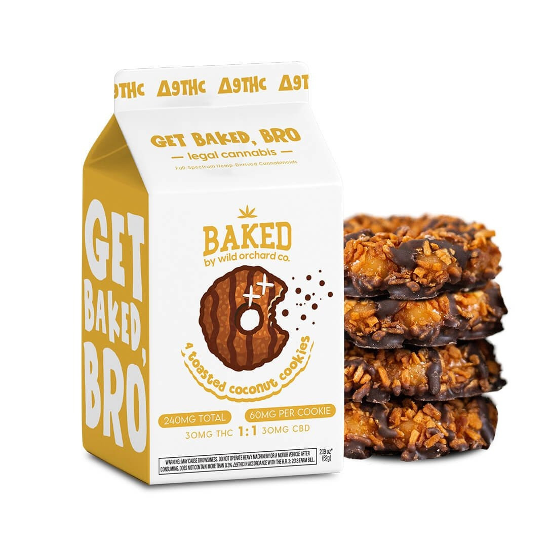Wild Orchard Baked Delta 9 THC + CBD 1:1 Toasted Coconut Cookies