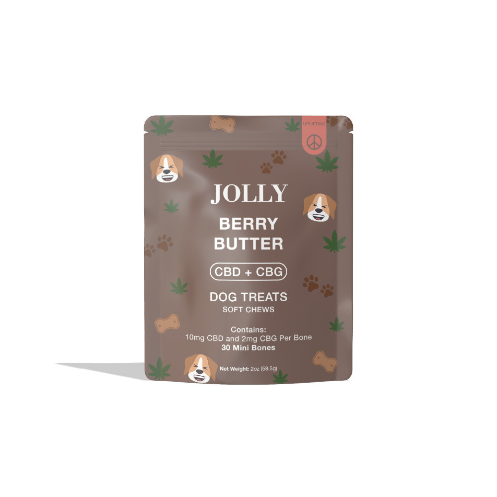 Jolly CBD + CBG Uplifting Berry Butter Dog Treats - Calm Leaf