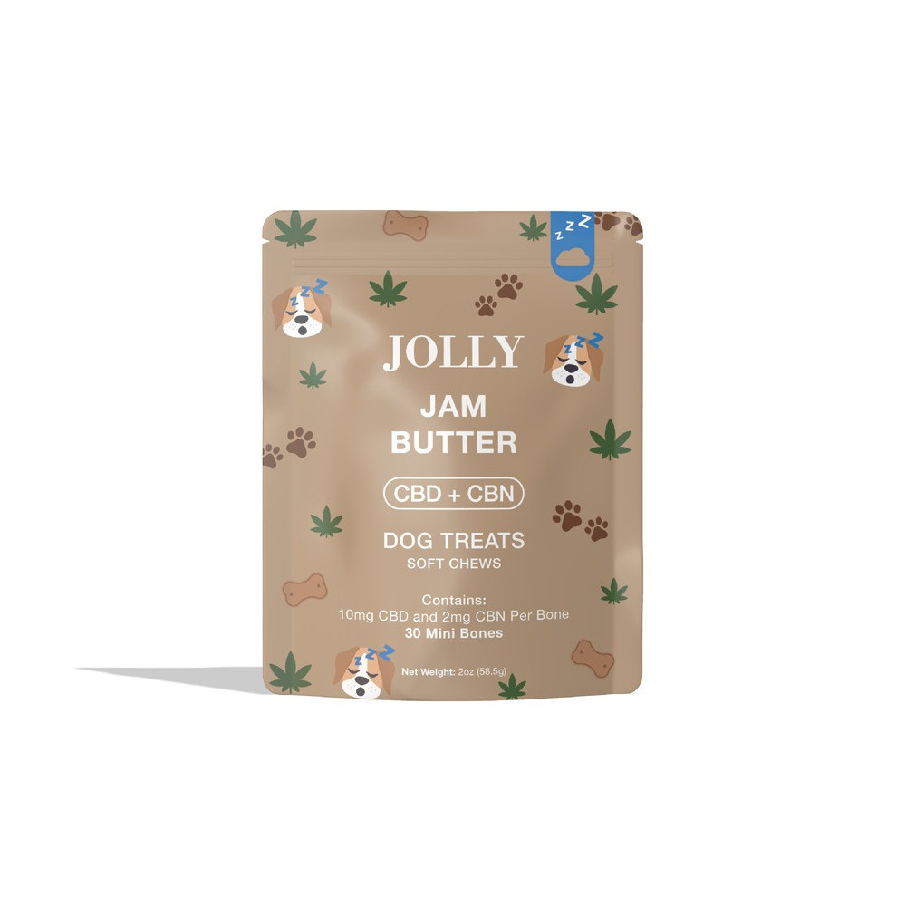 Jolly CBD + CBN Sleepy Jam Butter Dog Treats - Calm Leaf