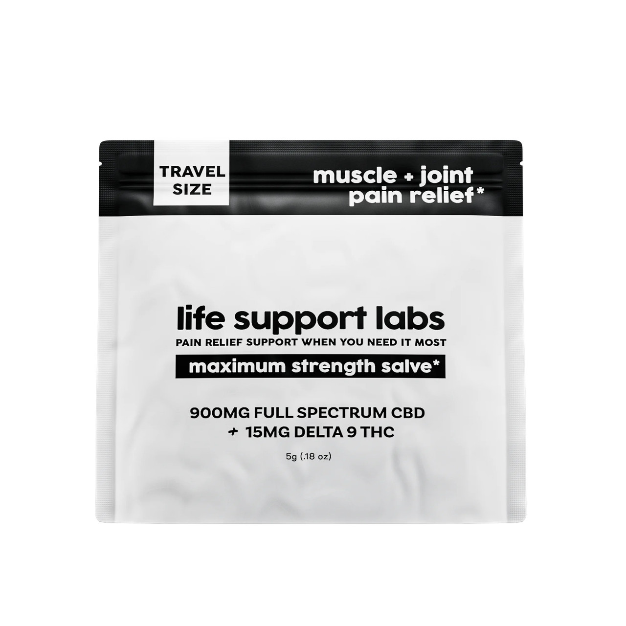 Life Support Labs CBD + D9 THC Maximum Strength Travel Size Salve