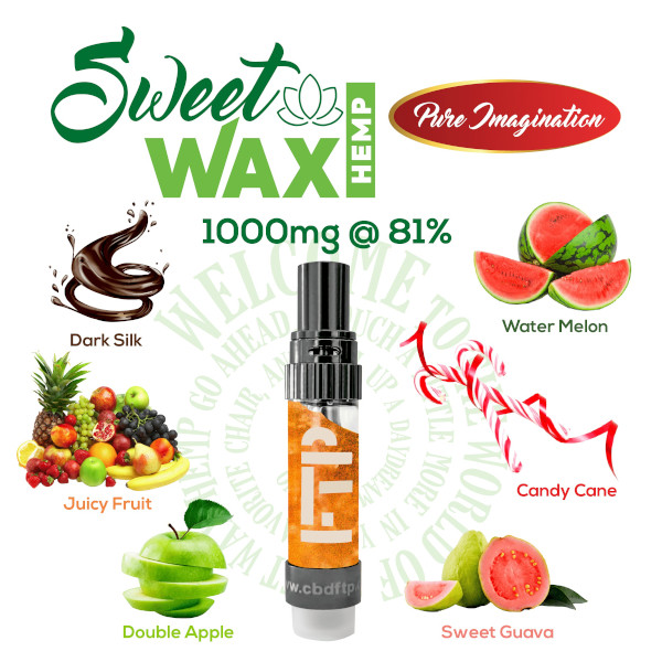 Sweet Wax Hemp X3 Uncut Full Spectrum CBD Wax Vape Cartridge