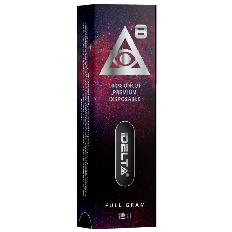 silver disposable vape iDELTA8 Silver Delta 8 THC + CBD Disposable Vape Pen
