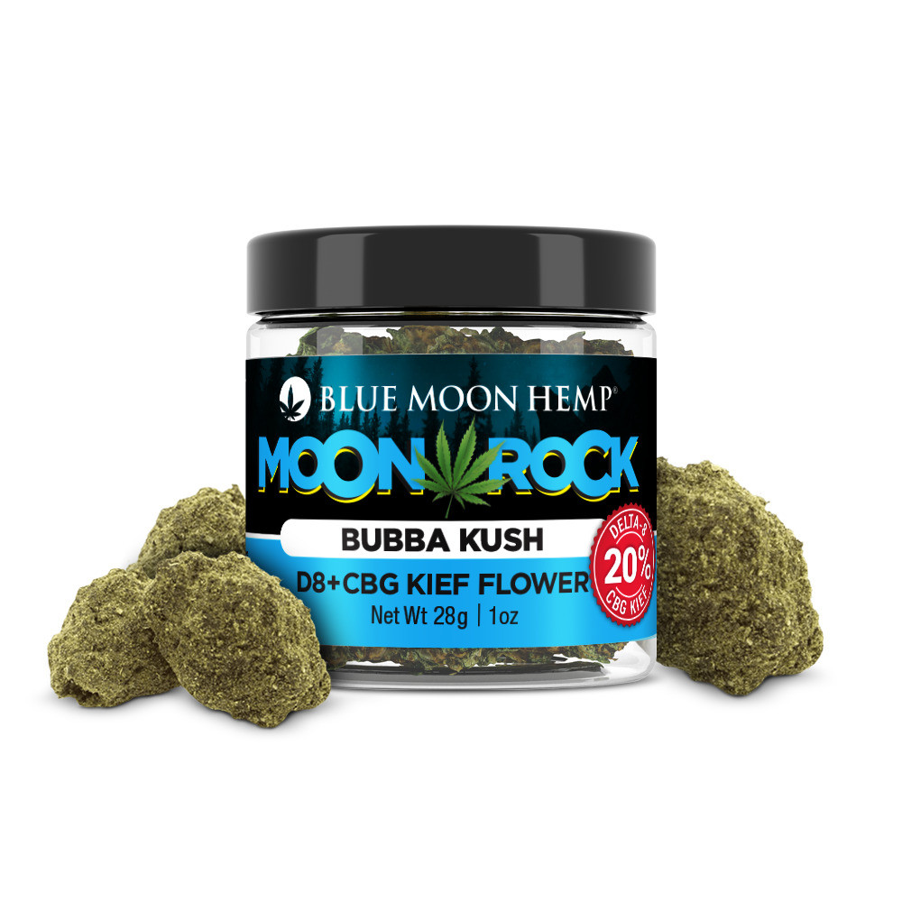 Blue Moon Hemp Delta 8 THC Moon Rocks with CBG Kief The Calm Leaf