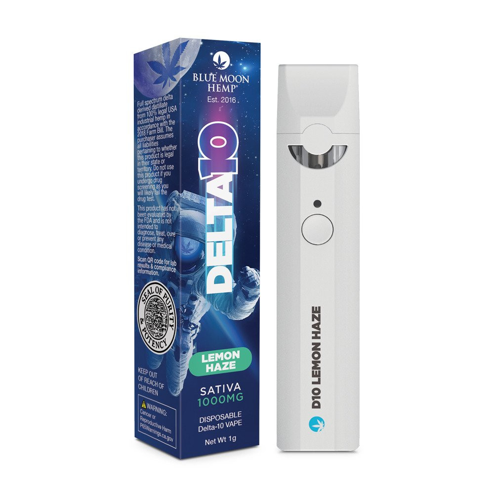 Blue Moon Hemp Delta 10 THC Disposable Vape Pen - Calm Leaf