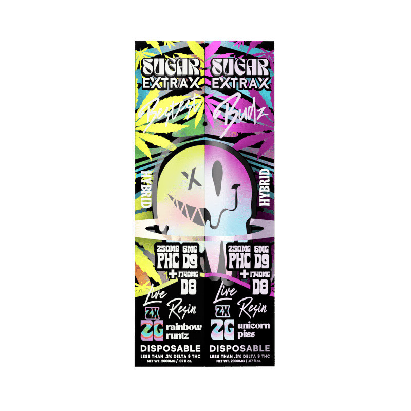 sugar Sugar Extrax PHC + D9 + D8 THC Live Resin 2G Disposable Vape Pen