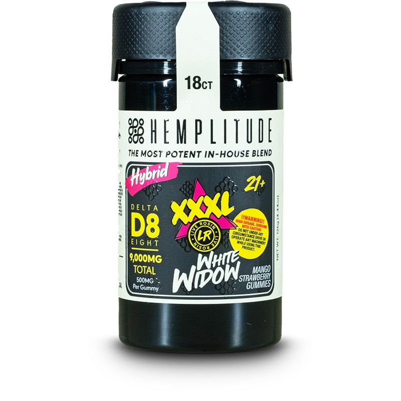 Hemplitude XXXL Delta 8 THC Live Rosin Gummies - Calm Leaf