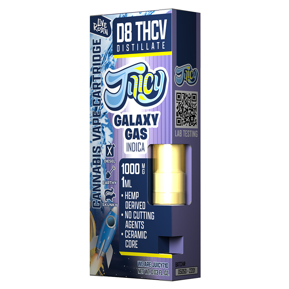 Juicy Delta 8 THC + THCV Live Resin Blend Ceramic Vape Cartridge The