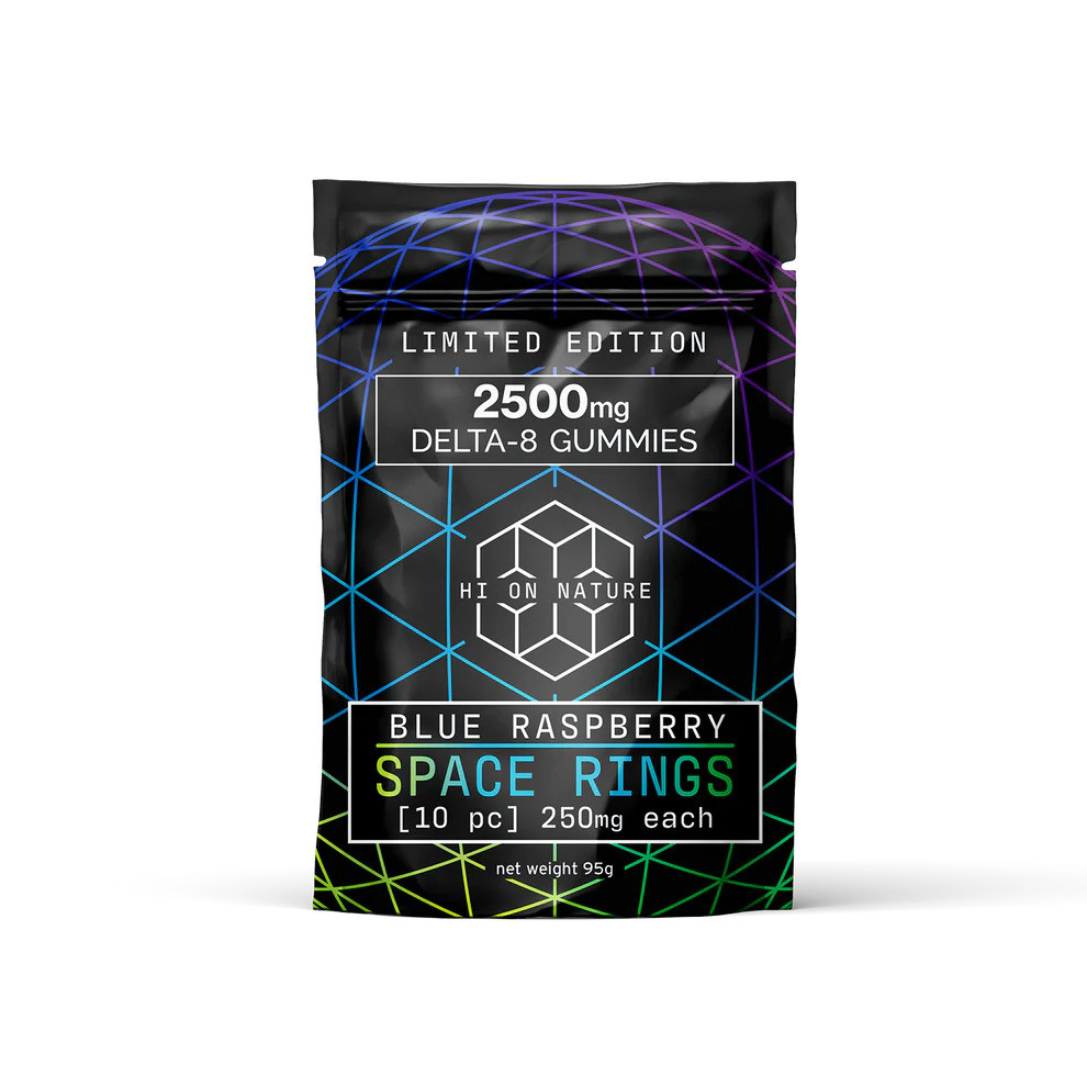 Hi On Nature Delta 8 THC Space Gummy Rings - Calm Leaf