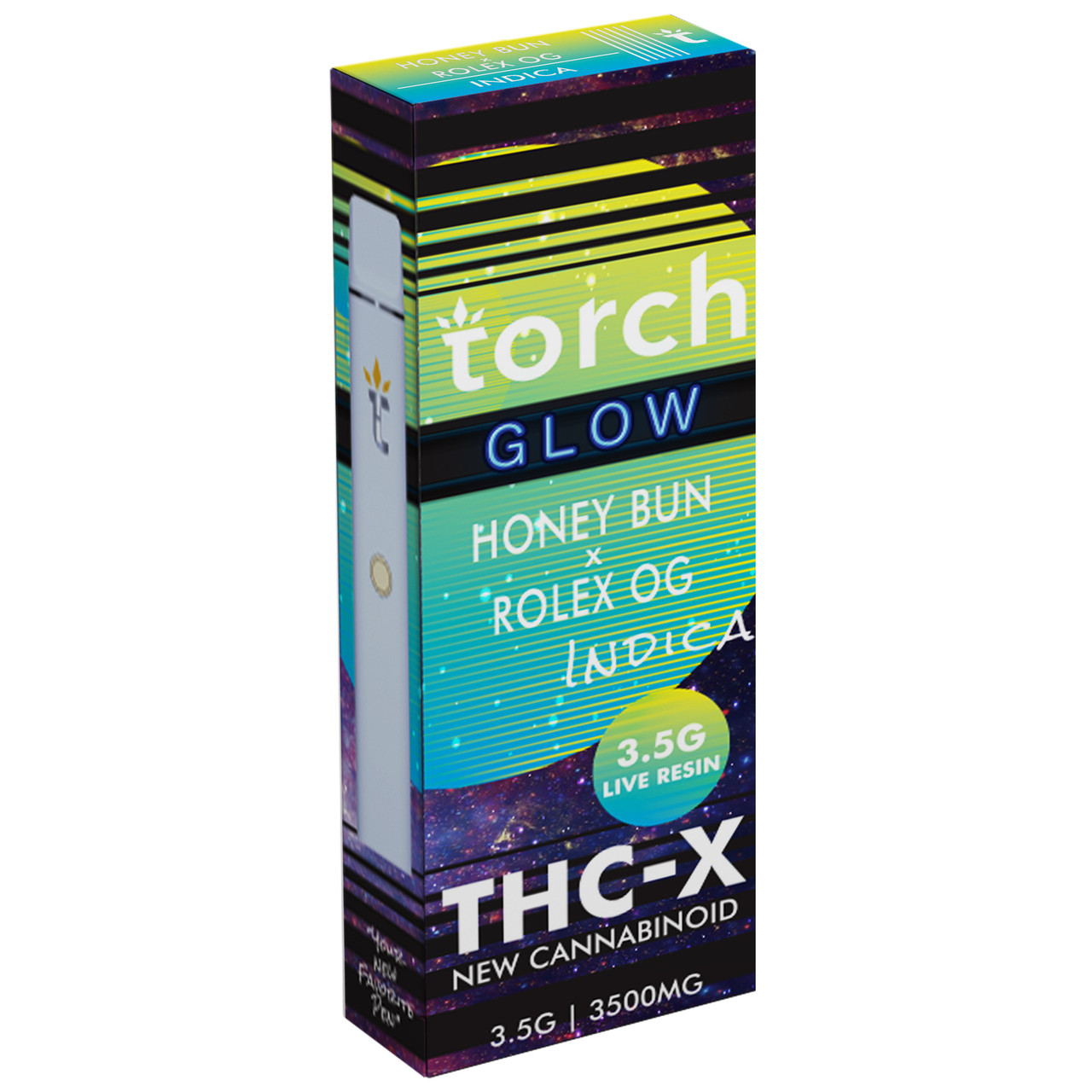 Torch Glow Live Resin THCX Disposable 3.5G Vape Pen The Calm Leaf