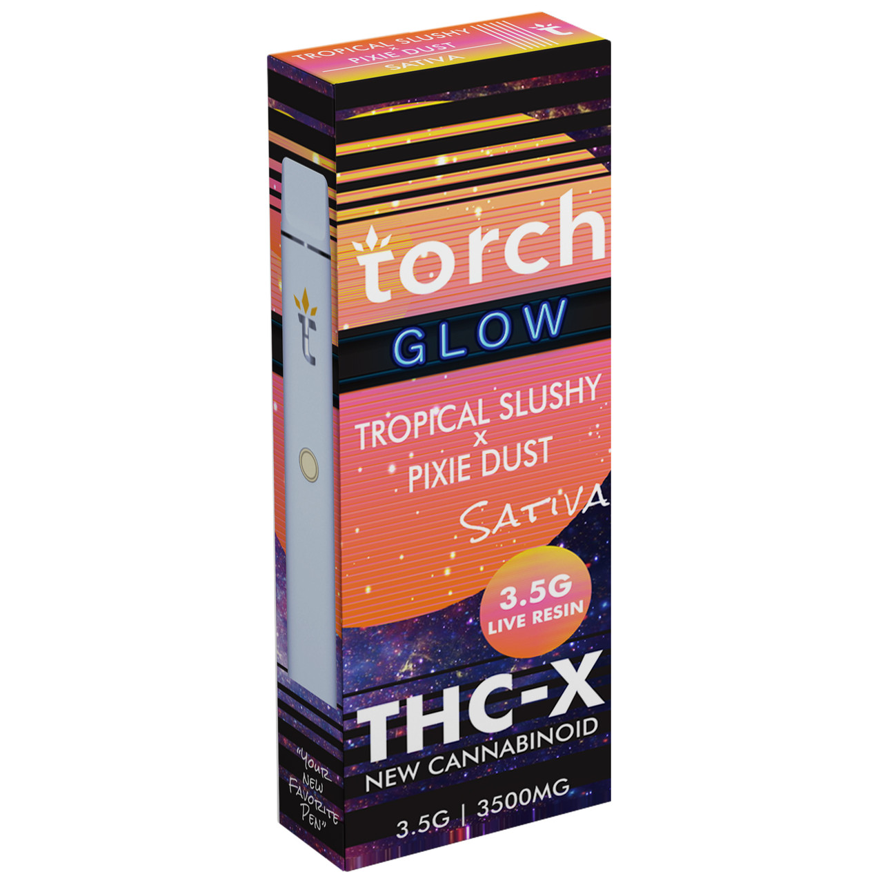 Torch Glow Live Resin THCX Disposable 3.5G Vape Pen The Calm Leaf