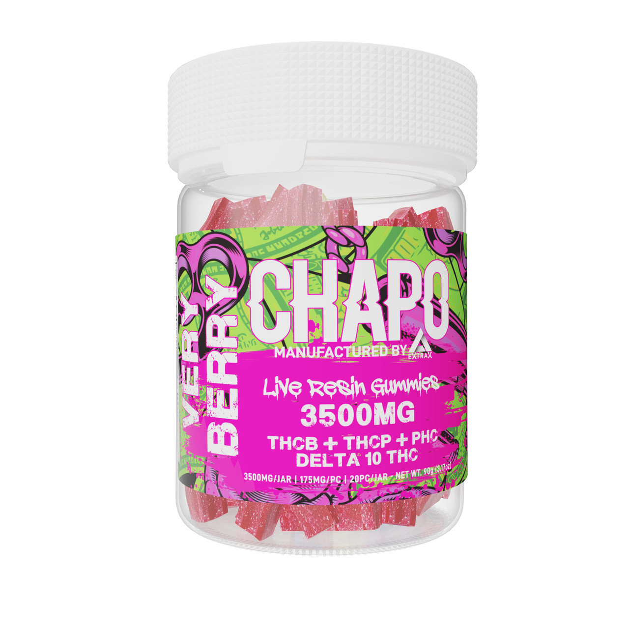 Chapo Extrax THCB + THCP + PHC + Delta 10 THC Live Resin Gummies - The ...