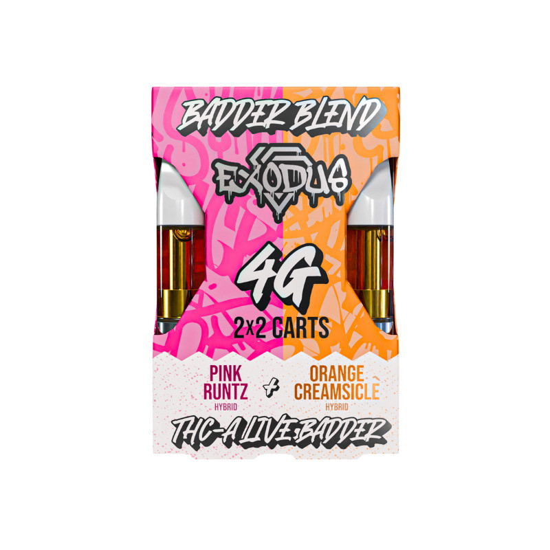 Exodus THC-A + HXY9-THC + Delta 8 Live Resin 2G Duo Vape Cartridge