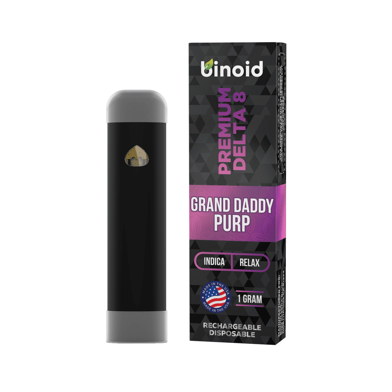Binoid Premium Delta 8 THC 1G Disposable Vape Pen - Calm Leaf