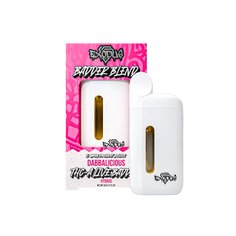 Exodus THCA + D8 + HXY-9 THC 5G Live Resin Disposable Vape Pen - Calm Leaf