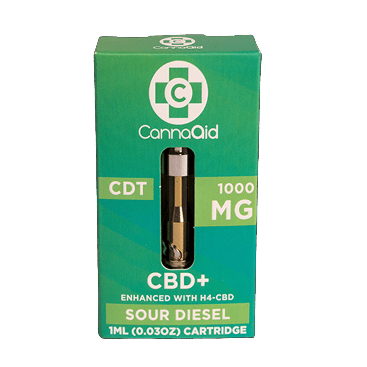 CannaAid Full Spectrum CBD + H4-CBD CDT 1G Vape Cartridge - Calm Leaf