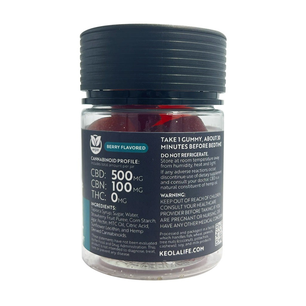 Keola Broad Spectrum CBD + CBN Sleep Well Gummies - Calm Leaf