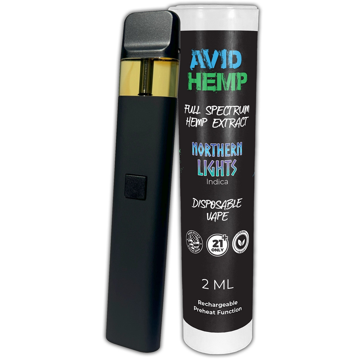 Avid Hemp Full Spectrum CBD 2G Disposable Vape Pen