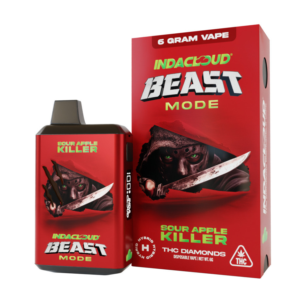elf bar vape uk IndaCloud Beast Mode THCA Live Resin Diamonds 6G Disposable Vape Pen