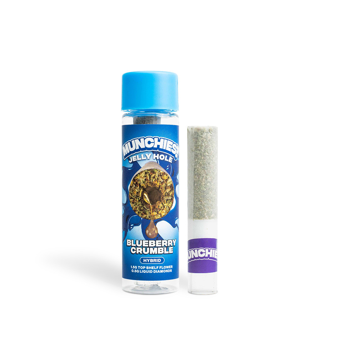 Delta Munchies Jelly Hole THCA Diamond Infused Preroll - Calm Leaf