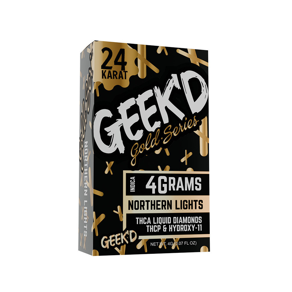 Geek'd 24K Gold Series THCA Liquid Diamonds 4G Disposable Vape Pen