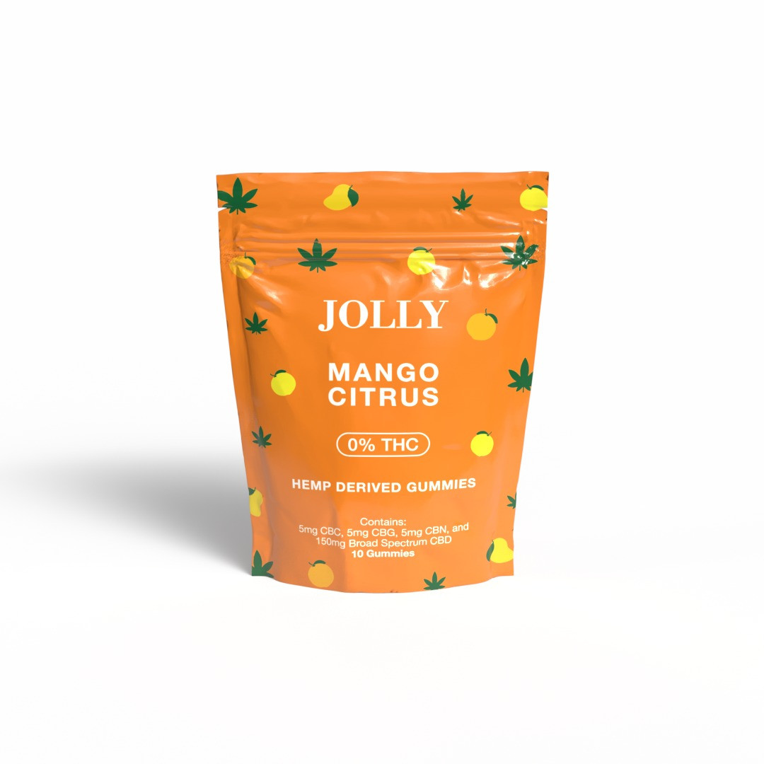 Jolly 0% THC Broad Spectrum CBD + CBC + CBG + CBN Gummies - Calm Leaf