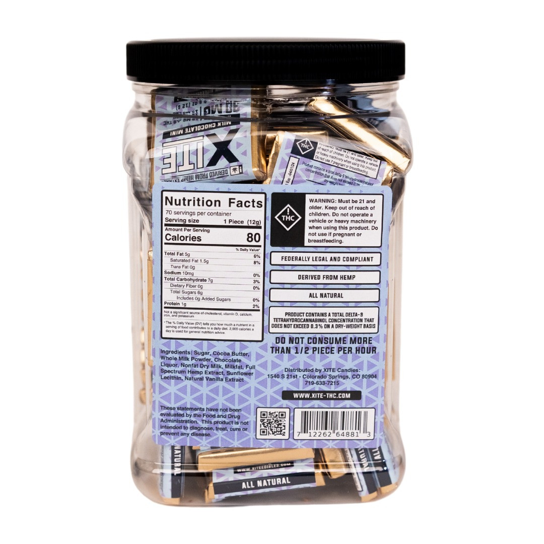 Xite Delta 9 THC + CBD Chocolate Minis - Calm Leaf