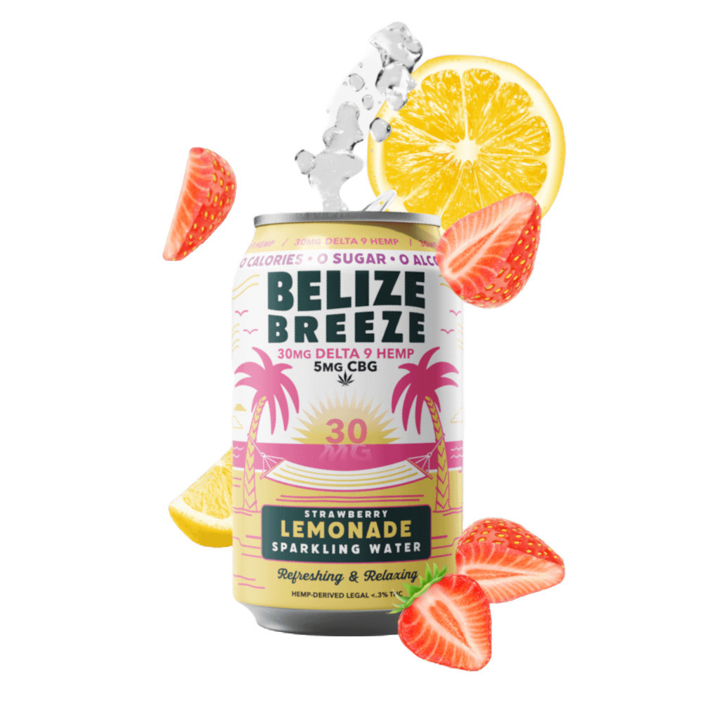 Belize Breeze Delta 9 THC Infused Sparkling Water - Calm Leaf