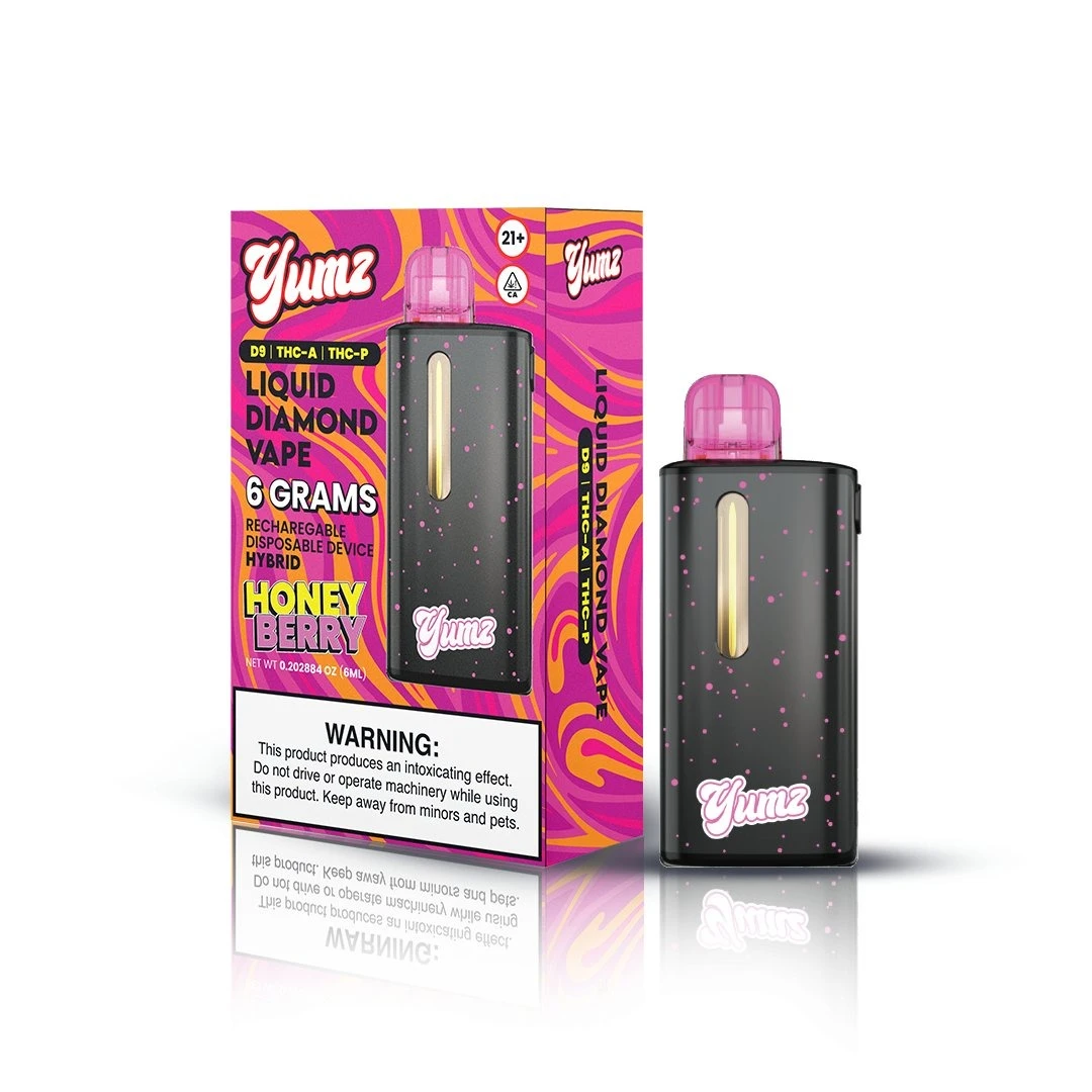 how much liquid is in a disposable vape Yumz Liquid Diamond D9 + THC-A + THC-P 6G Disposable Vape Pen