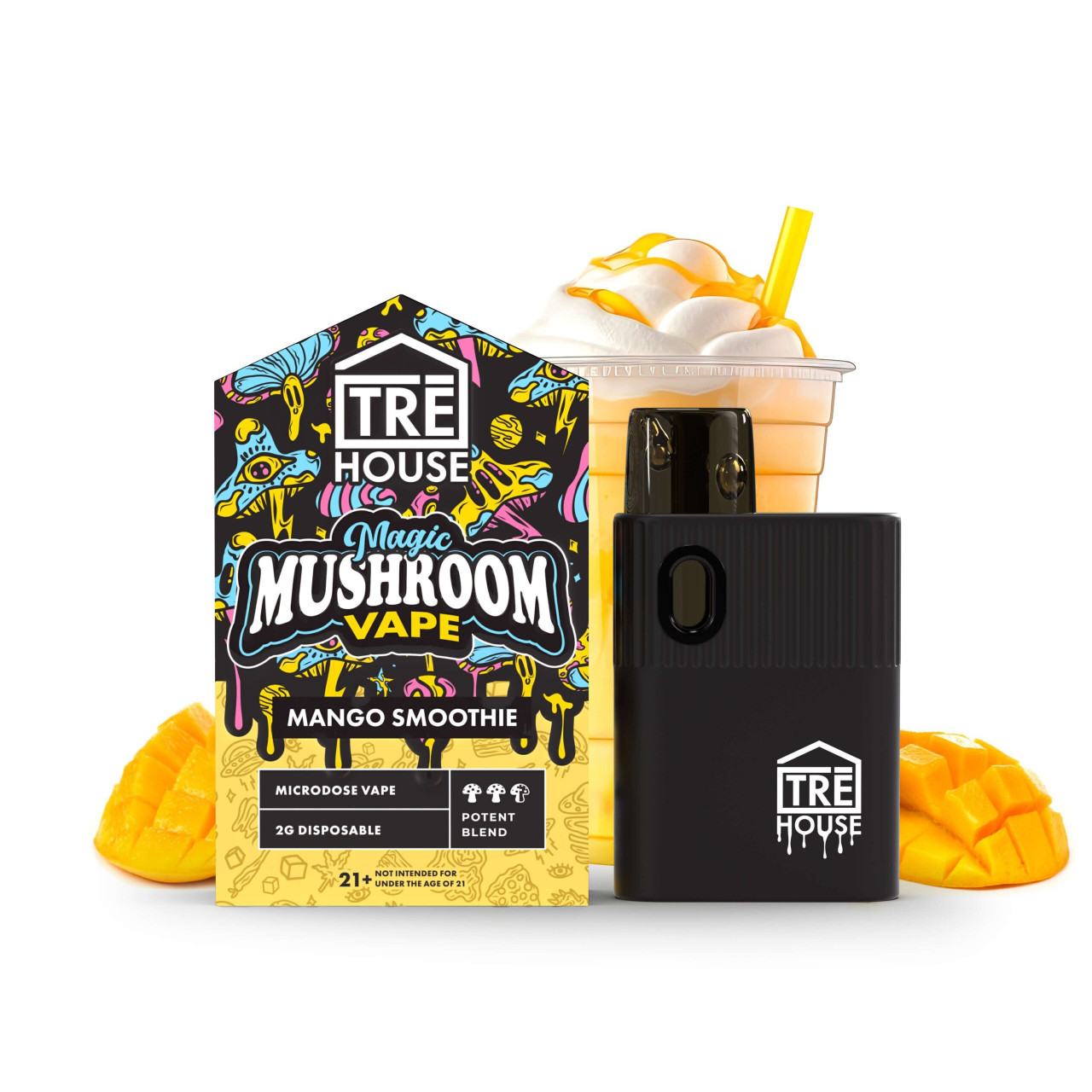 TRE House Microdose Magic Mushroom 2G Disposable Vape Pen - Calm Leaf TRE House Microdose Magic Mushroom 2G Disposable Vape Pen - Calm Leaf