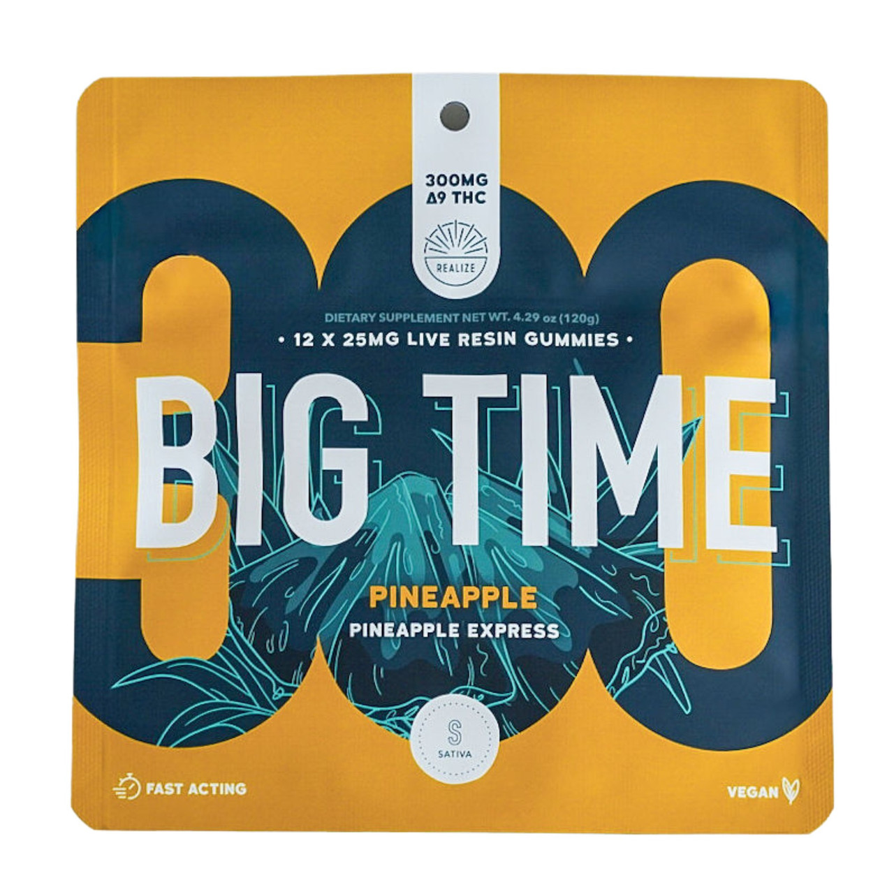 ヘイ 9 Realize Big Time Live Resin Delta 9 THC Gummies - Calm Leaf