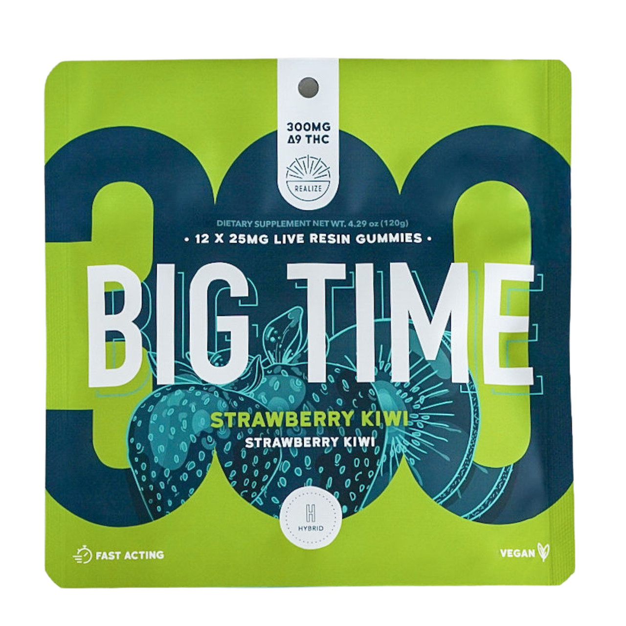 Realize Big Time Live Resin Delta 9 THC Gummies - Calm Leaf