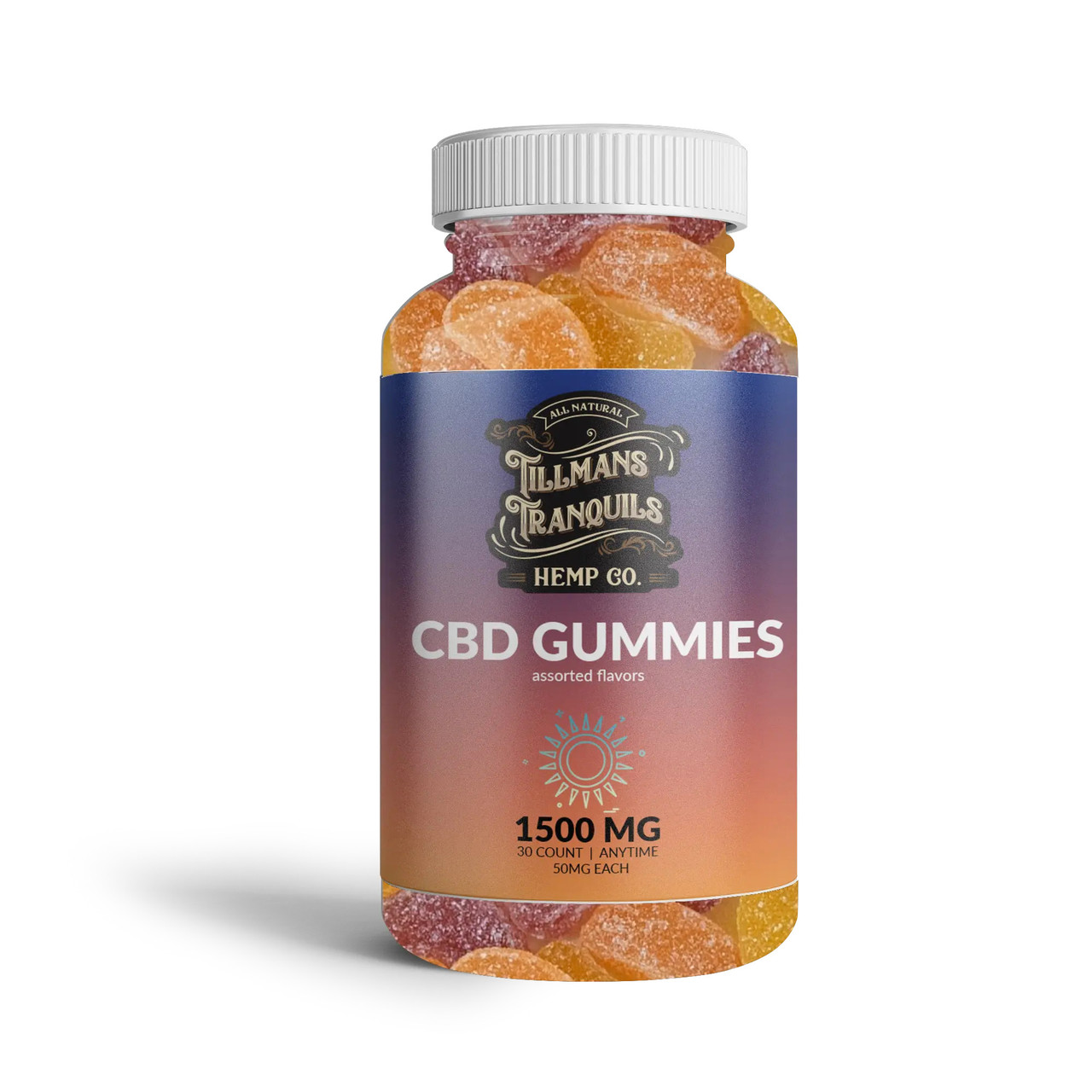 Tillmans Tranquils Organic Hemp CBD Isolate Daytime Gummies The Calm
