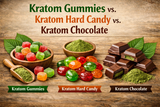 A Powerfully Sweet Kratom Choice: Kratom Gummies vs. Kratom Hard Candy vs. Kratom Chocolate