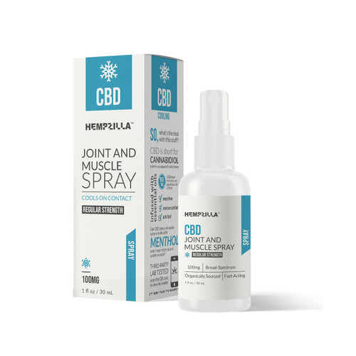 Hempzilla Broad Spectrum Hemp CBD Joint and Muscle Pain Spray The