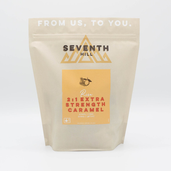 Seventh Hill Organic Delta 9 THC + CBD 2:1 Extra Strength Caramels - Rise