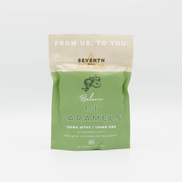 Seventh Hill Organic Delta 9 THC + CBD 1:1 Caramels - Balance