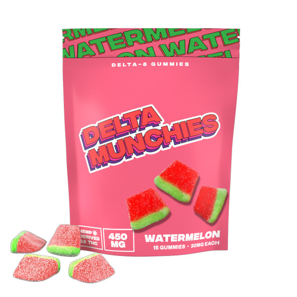 Delta Munchies Delta 8 THC Watermelon Gummies - Front