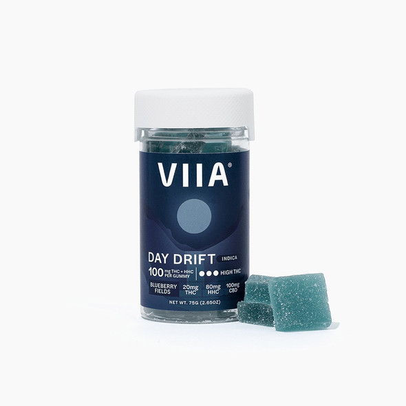 VIIA Day Drift Delta 9 THC + HHC Live Resin Gummies - Indica