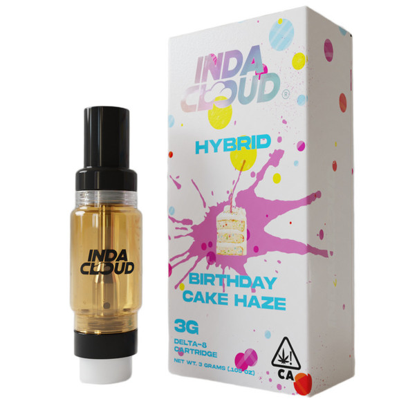 IndaCloud Delta 8 THC 3G Vape Cartridge - Birthday Cake Haze IndaCloud Delta 8 THC 3G Vape Cartridge - Birthday Cake Haze