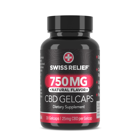 Swiss Relief Hemp CBD Gel Caps - 30 count