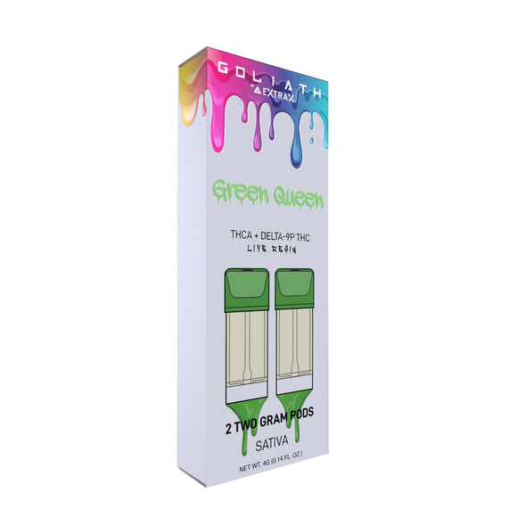Delta Extrax Goliath THCa + Delta-9p THC Live Resin Pod Refill - Green Queen