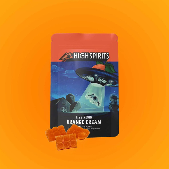 High Spirits Delta 9 THC Live Resin Gummies - Orange Cream High Spirits Delta 9 THC Live Resin Gummies - Orange Cream