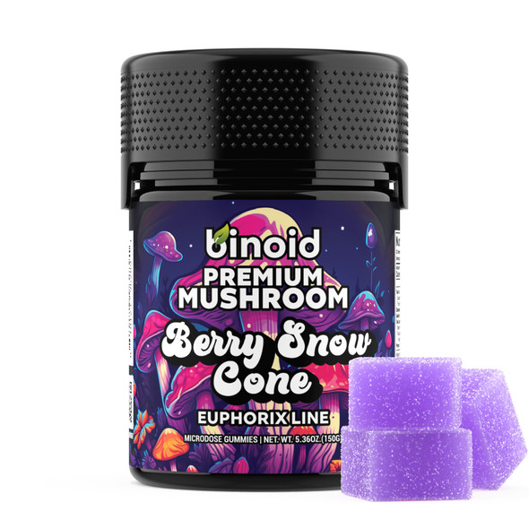 Binoid Euphorix Microdose Mushroom Gummies - Berry Snow Cone