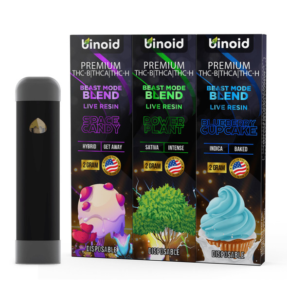 Binoid Beast Mode Live Resin Blend 3 Pack Combo Disposable Vape Pens