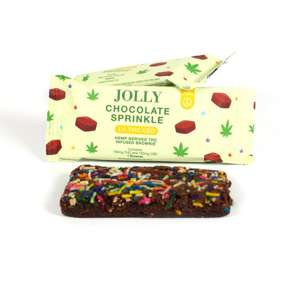 Jolly 1:1 Delta 9 THC + CBD Chocolate Sprinkle Brownie