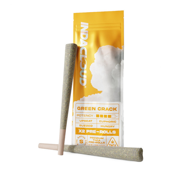 IndaCloud 1 Gram THCa Pre-Rolls - Green Crack