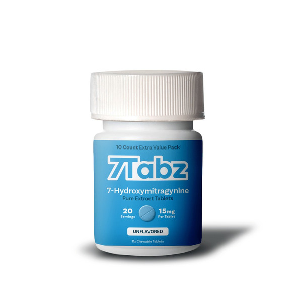 7Tabz 7-Hydroxymitragynine 10 Count 15mg Pure 7-OH Extract Tablets - Unflavored Front